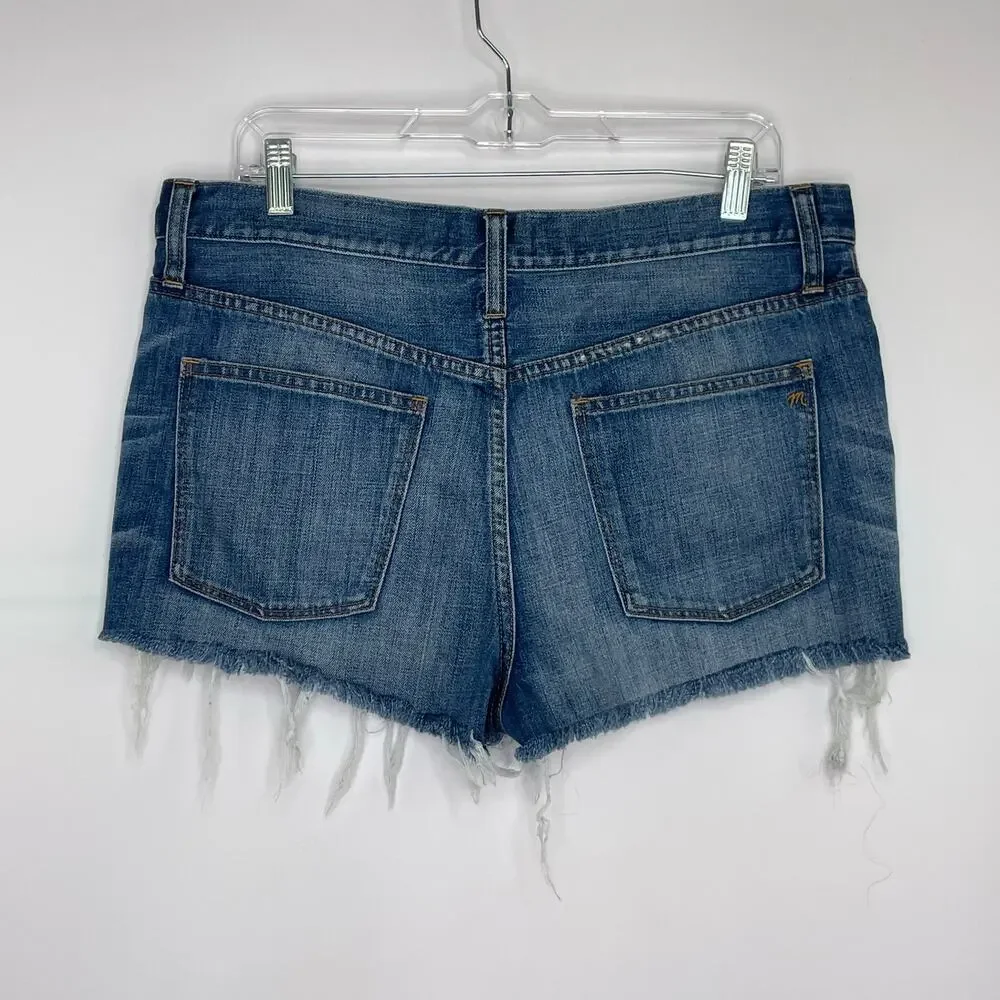 Madewell distressed denim short shorts women's size 28
